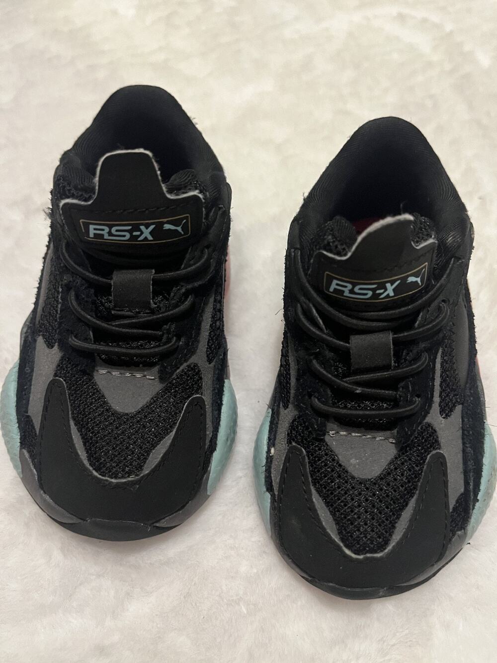Puma RS-X Kids Sneakers 5C Black Multicolor Chunky Retro Streetwear